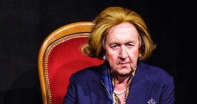 A portrait of Pip Utton as Margaret Thatcher in 'Playing Maggie' at the Assembly Rooms for the 2015 Edinburgh Fringe.
